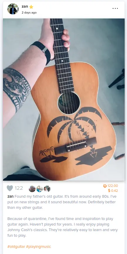 Example of one of my posts with unique photo, relevant caption and good use of hashtags