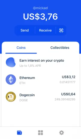 Coinbase Wallet Home