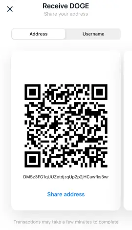 DOGE Coinbase Wallet Example