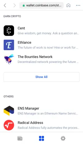Dapps browser