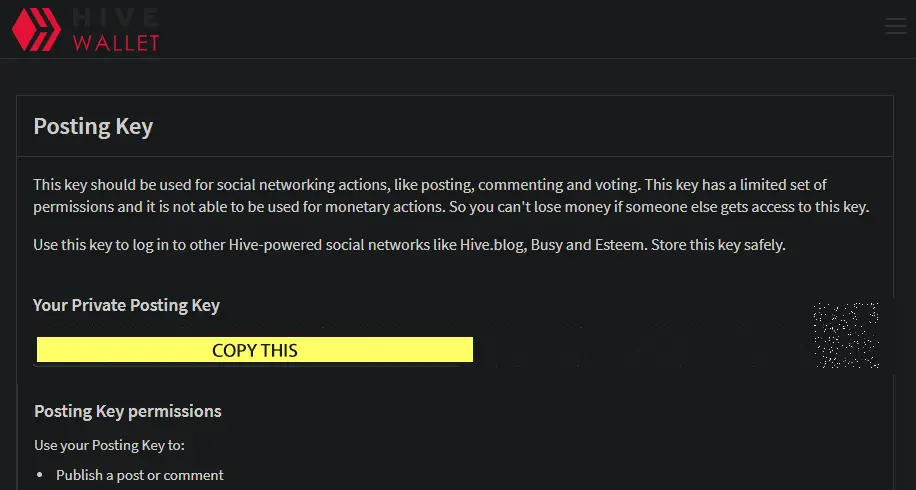 Image of Private Posting Key