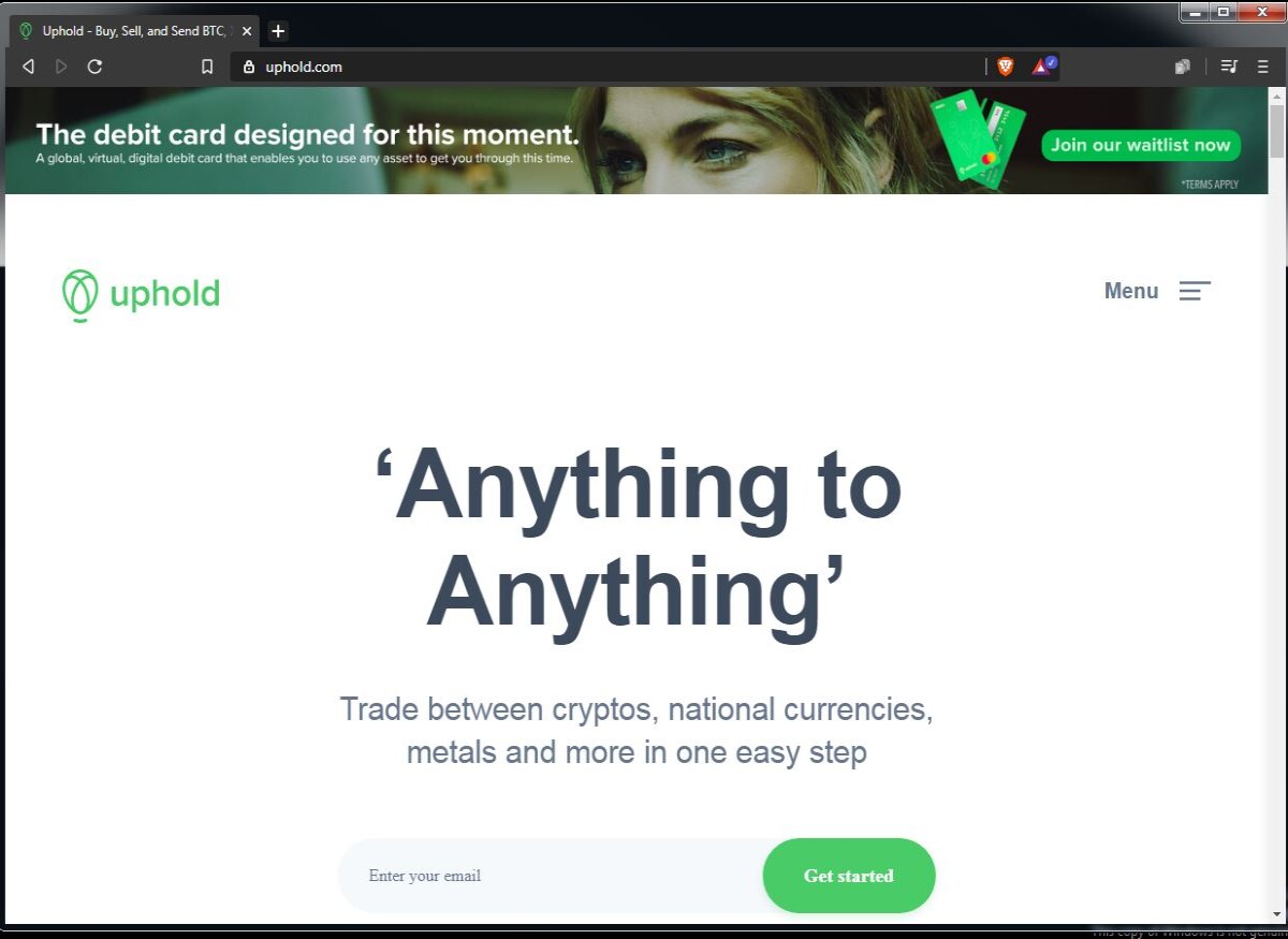 Homepage to register