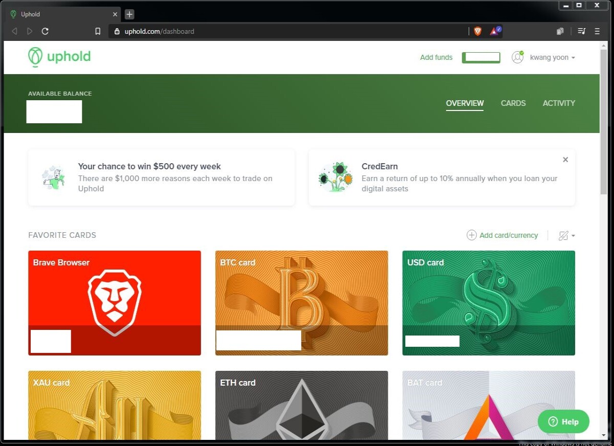 my dashboard
