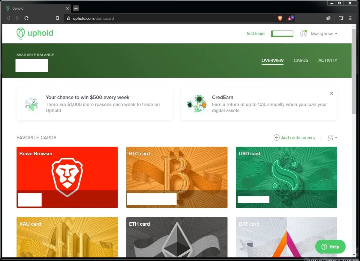 my dashboard