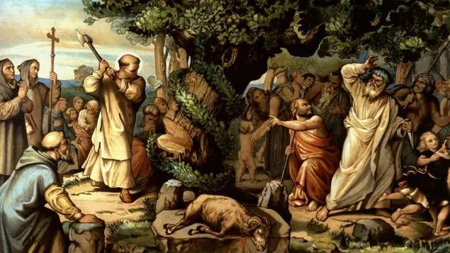 St. Boniface, Apostle of Germany, felling Donar's oak.