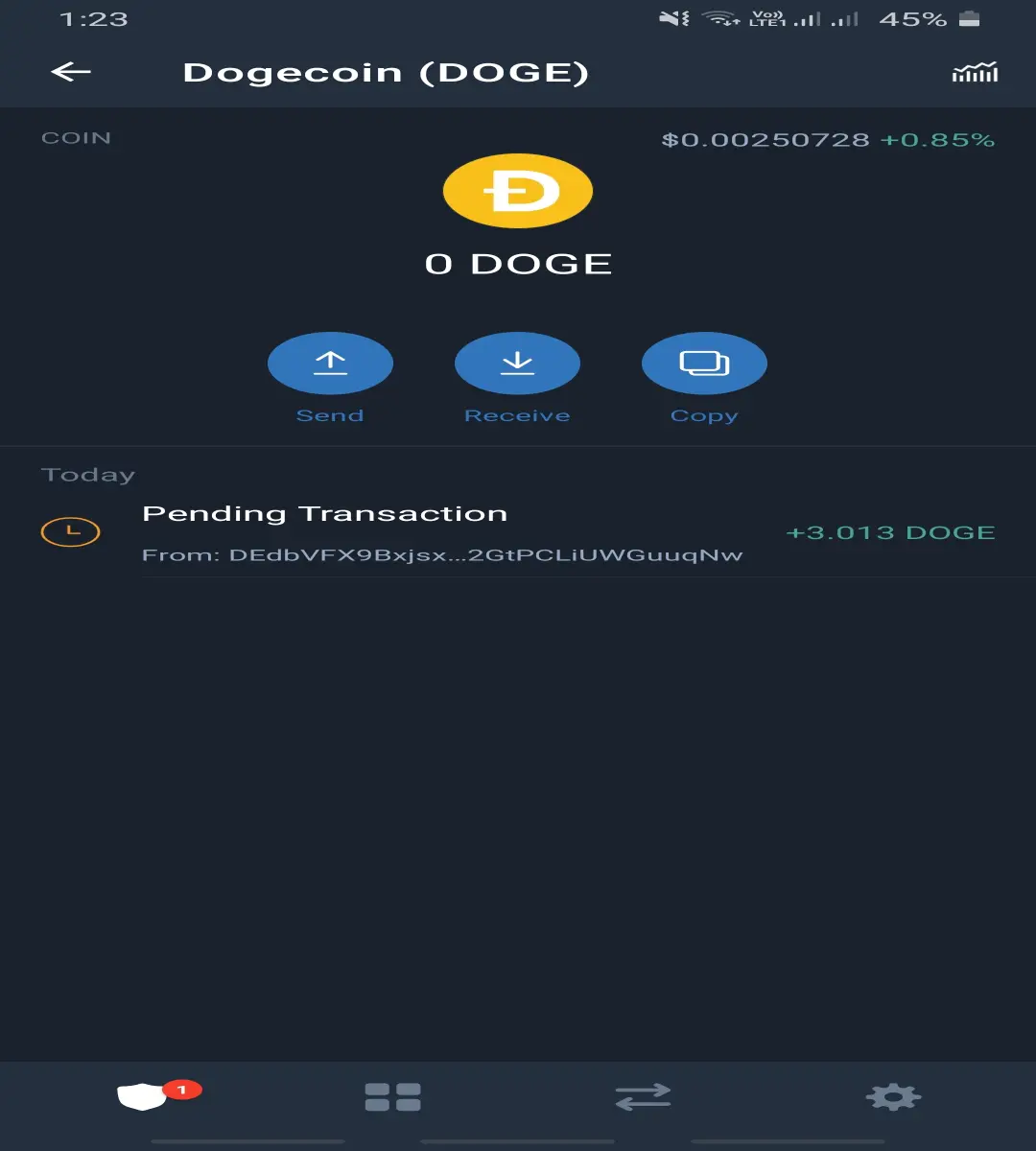 My wallet credit