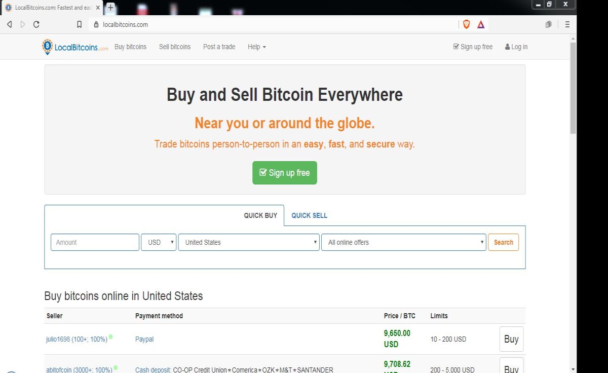 landing page