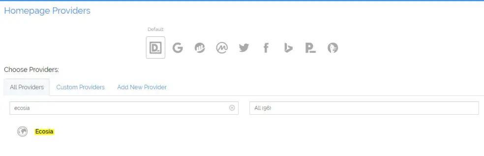 setup Ecosia together Presearch - step three