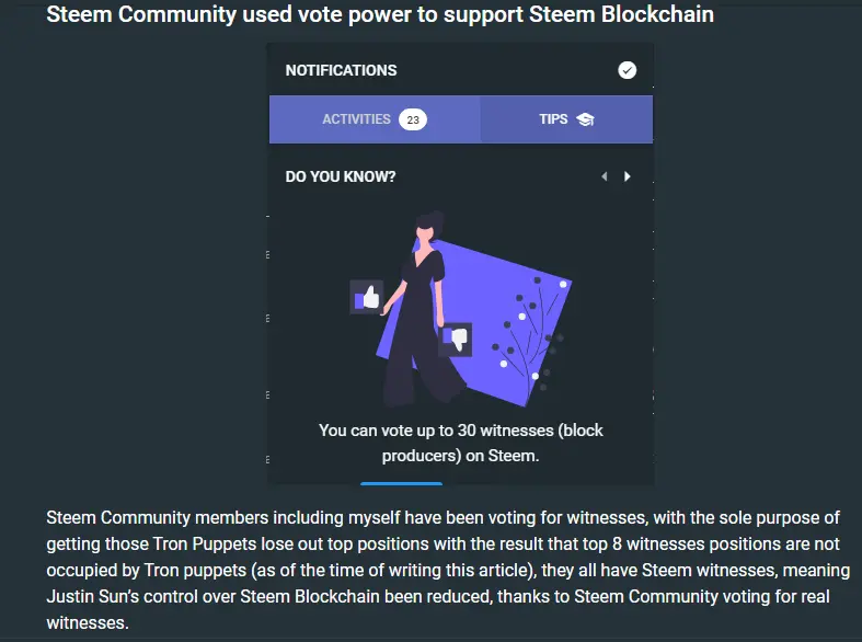 Steem blockchain witnesses