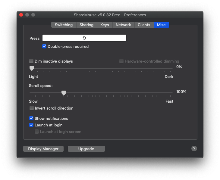 Misc Settings