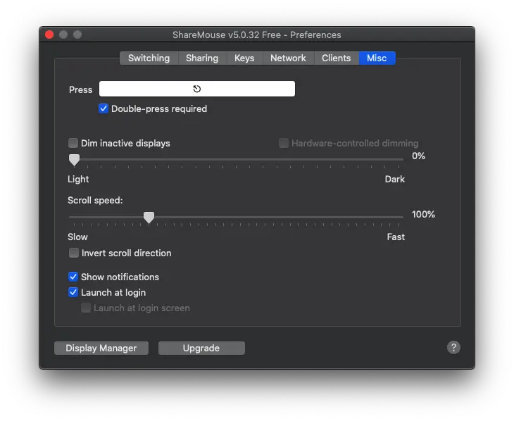 Misc Settings