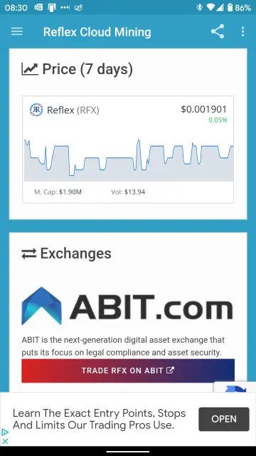 exchanges tab