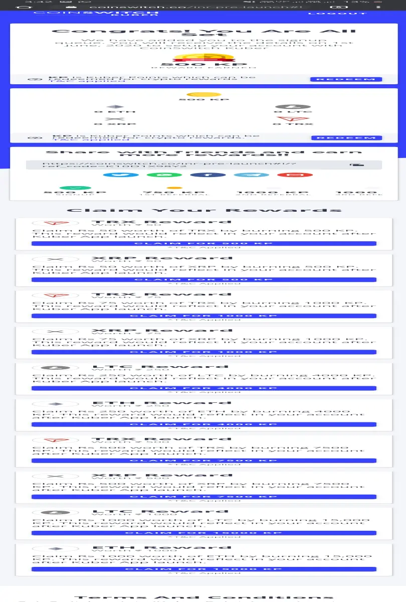 COINSWITCH KUBER
