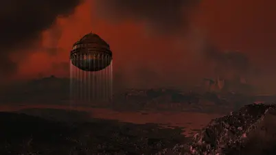 a spaceship landing