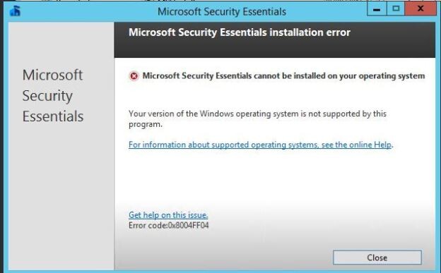 Mensaje de error