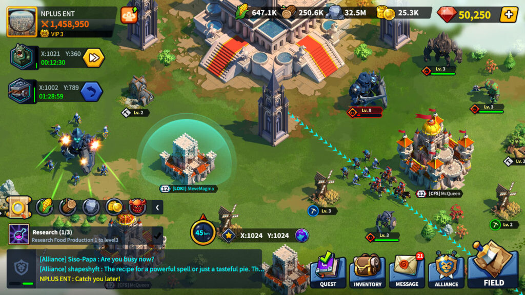image of League of Kingdoms gameplay
