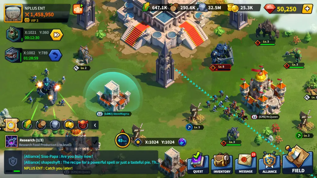 image of League of Kingdoms gameplay