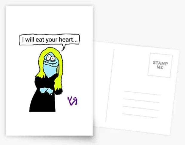 eat your heart postcard by rfy