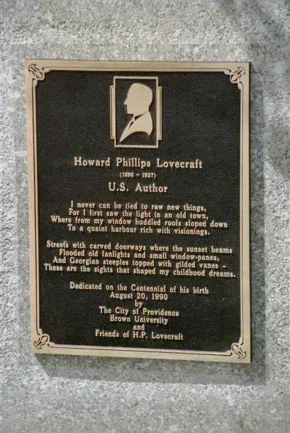 H.P. Lovecraft commemorative plaque