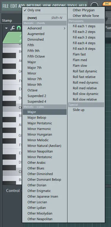 major scale stamp