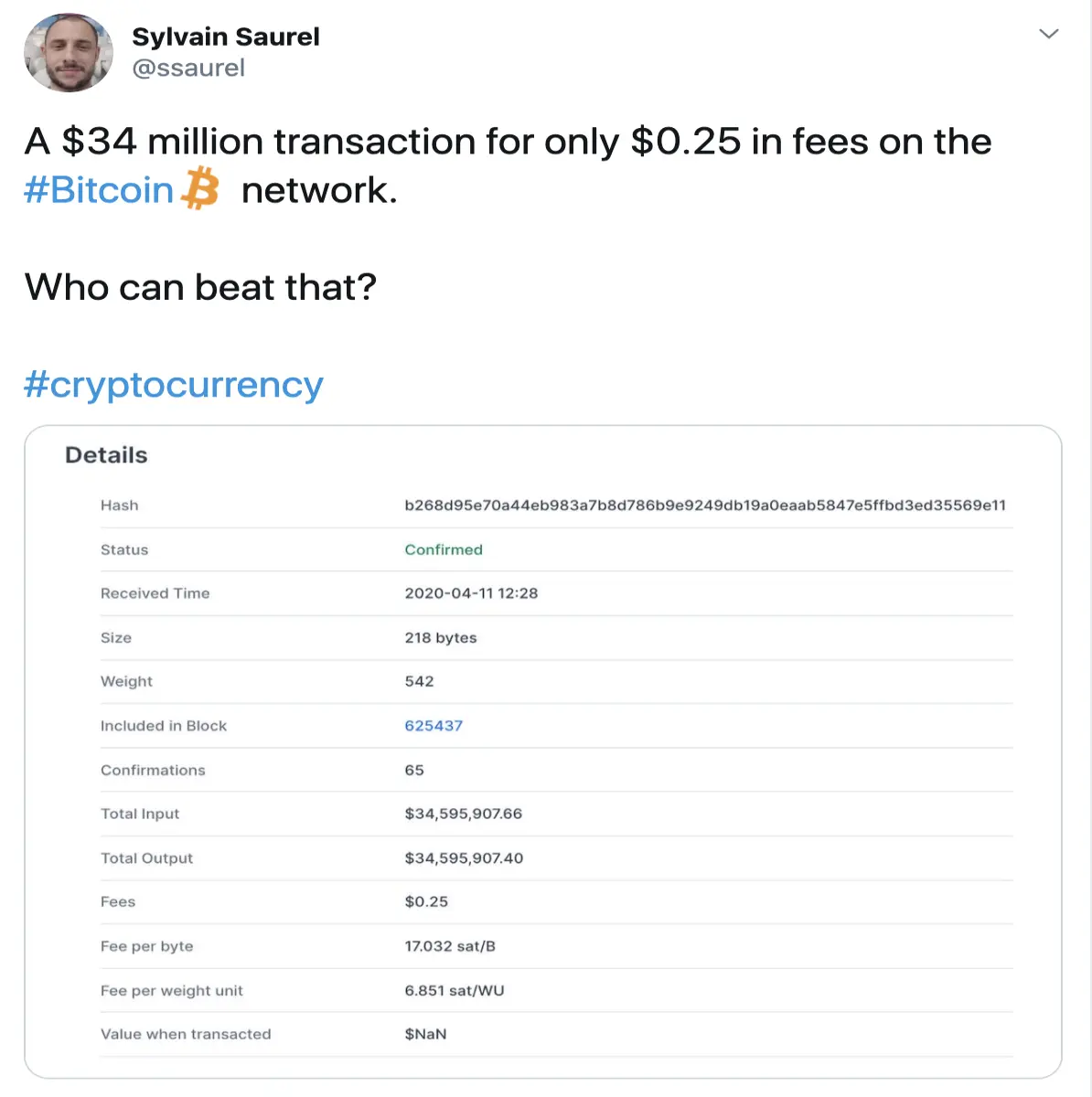 bitcoin transaction fee