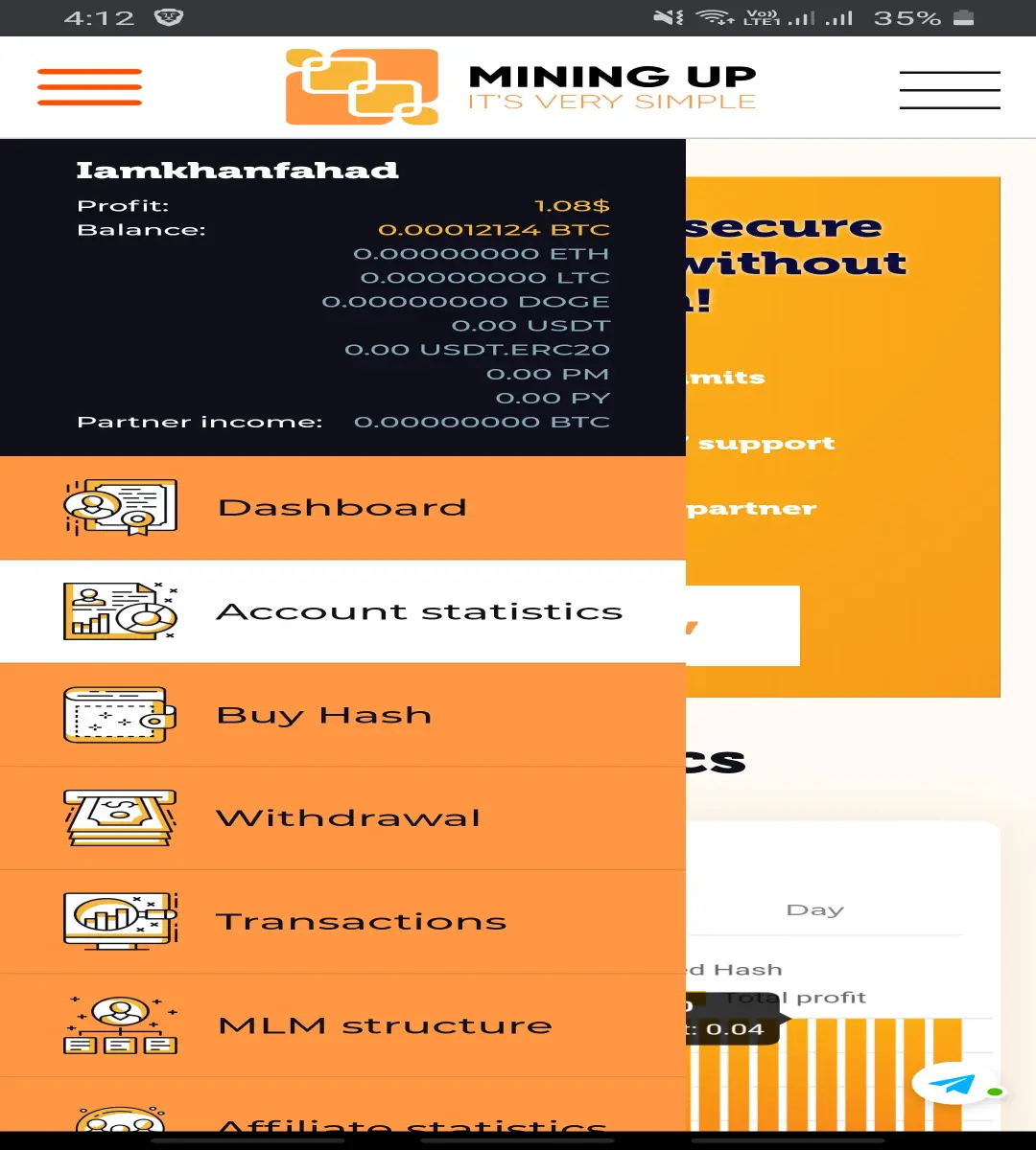 Mining up