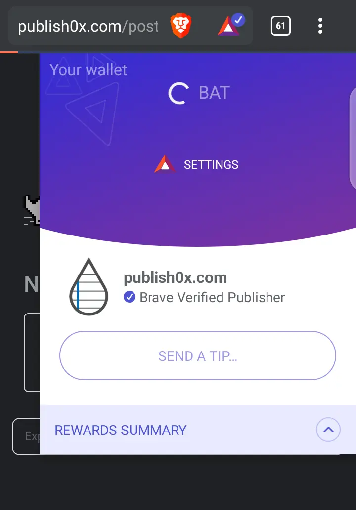 My Tip to Publish0x