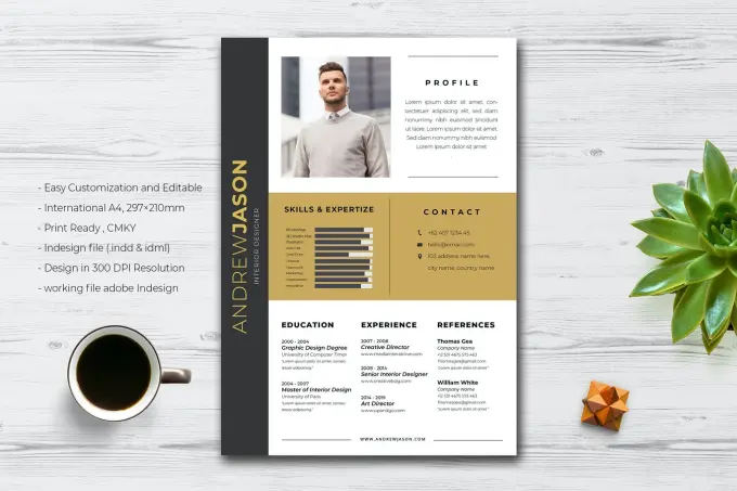 Resume Vol.9 by jiwstudio on Envato Elements