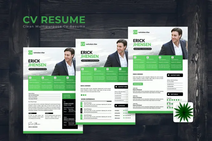 Jhensen CV Resume by karkunstudio on Envato Elements