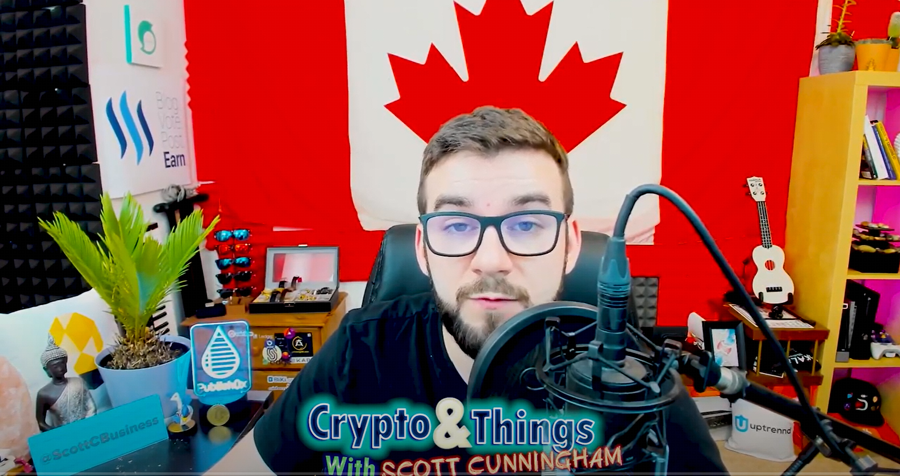 An image of Scott Cunningham presenting Crypto & Things