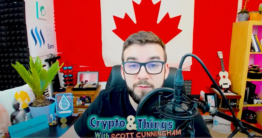 An image of Scott Cunningham presenting Crypto & Things