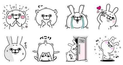image of weird line stickers