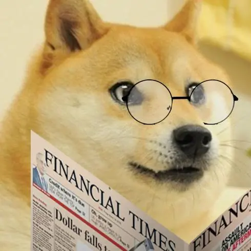 image of doge reading financial times