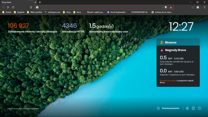 Brave browser screenshot