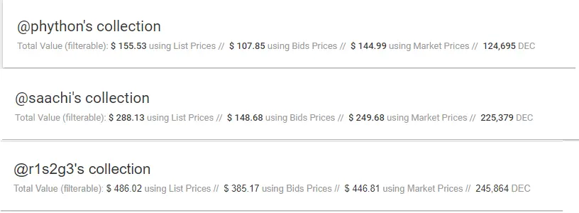 collectionvalue