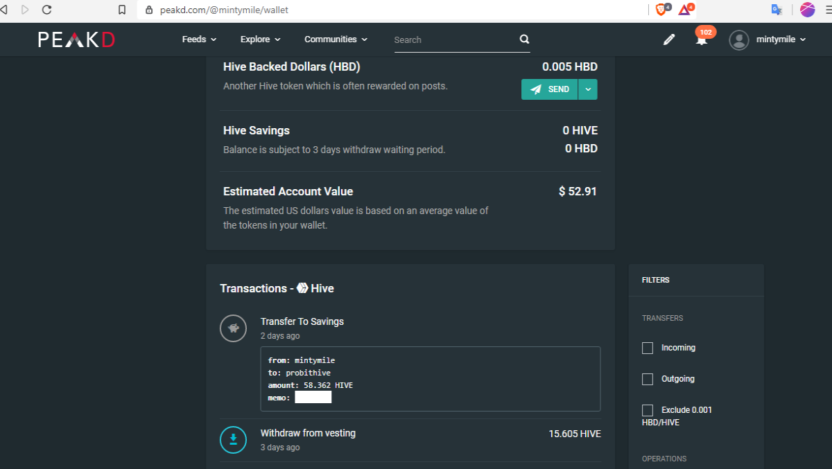 hive wallet