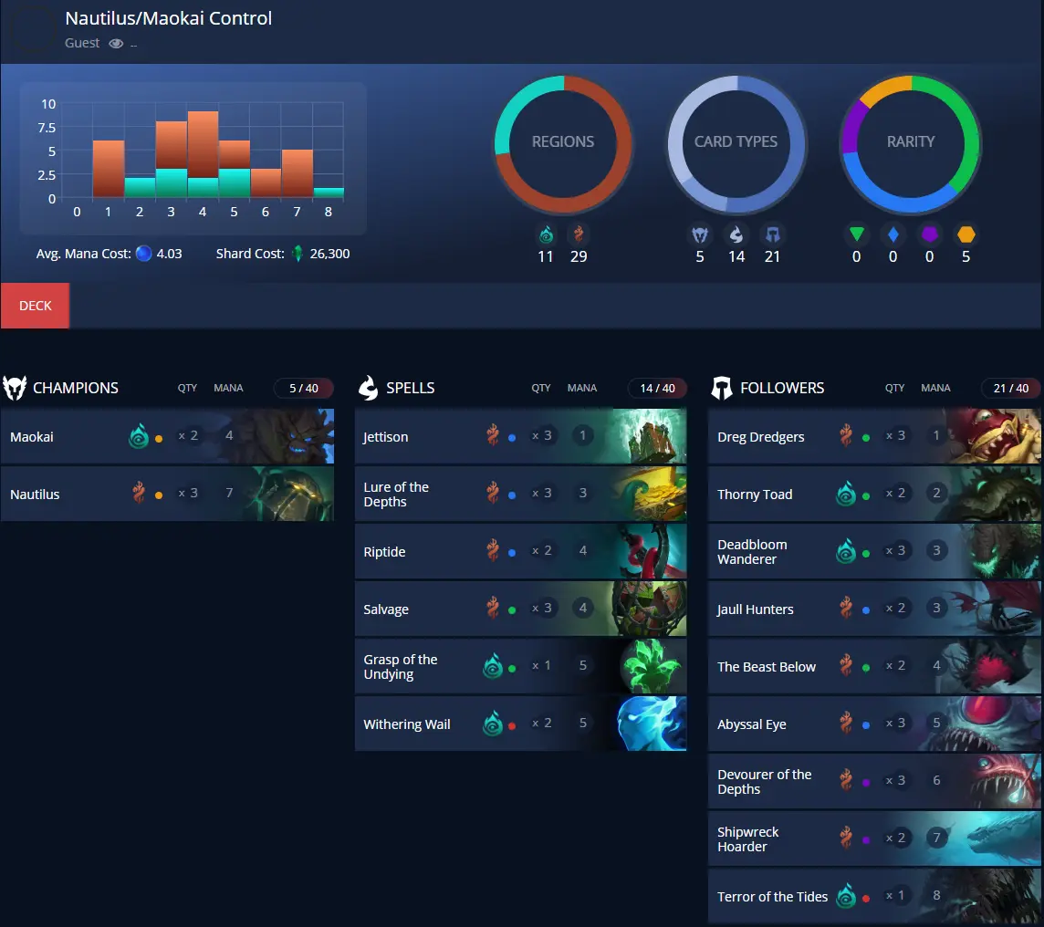 Nautilus/Maokai Control Decklist