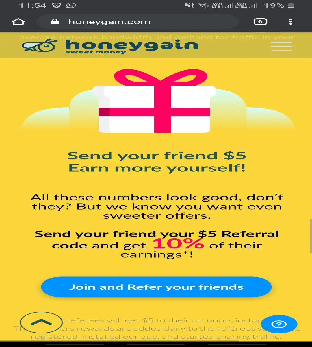 Honeygain share and earn