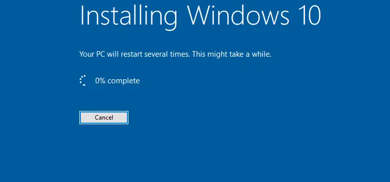 Installing Windows 10
