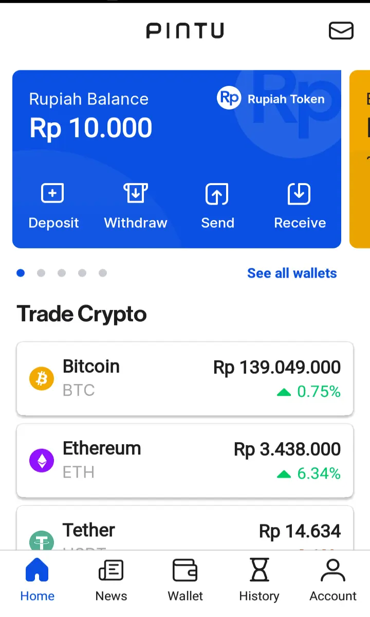 image of Pintu's UI