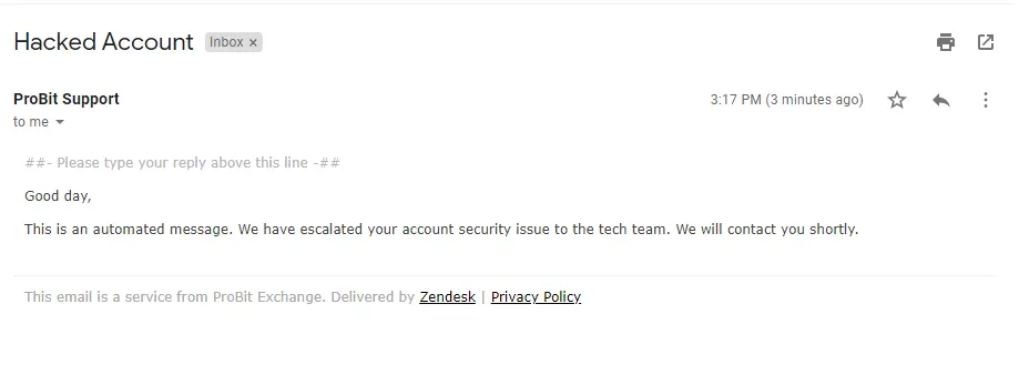 probit exchange account hack security