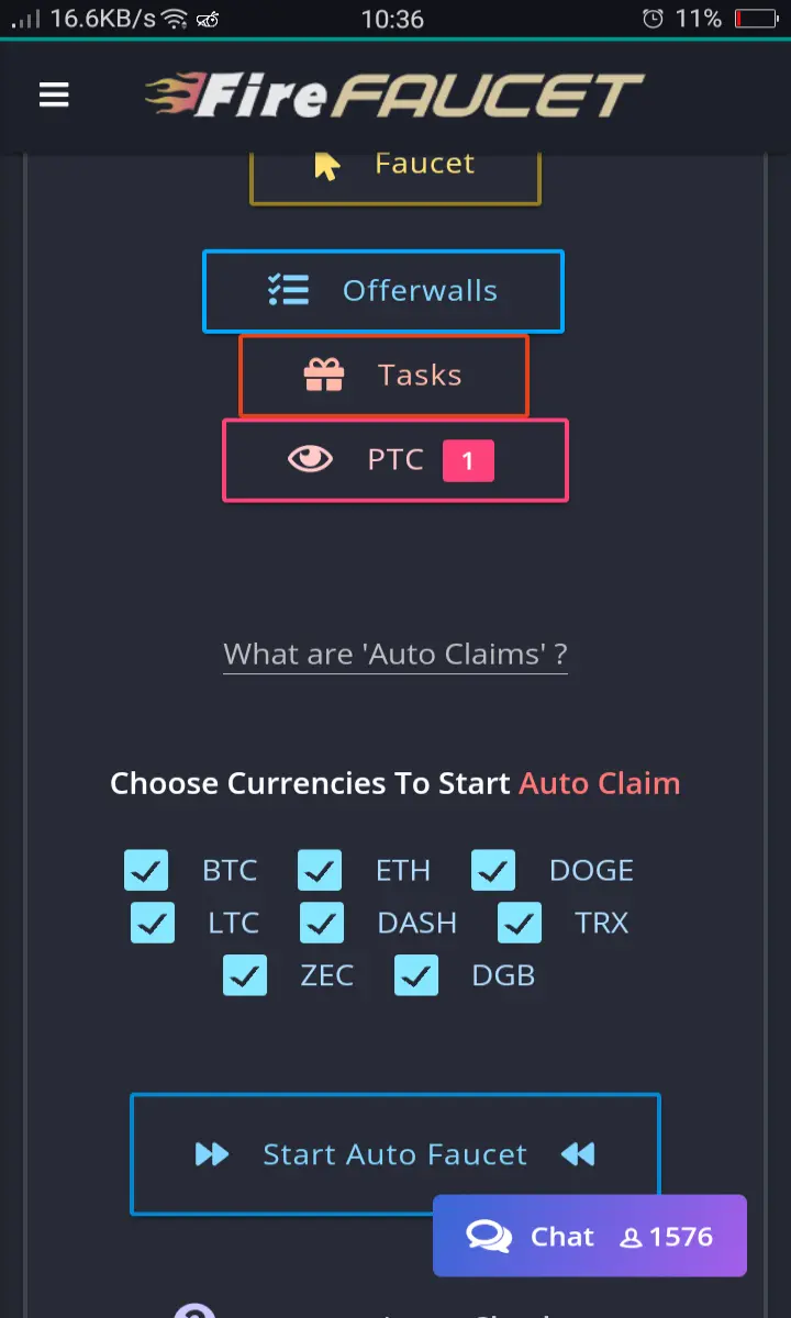 Firefaucet Dashboard 2