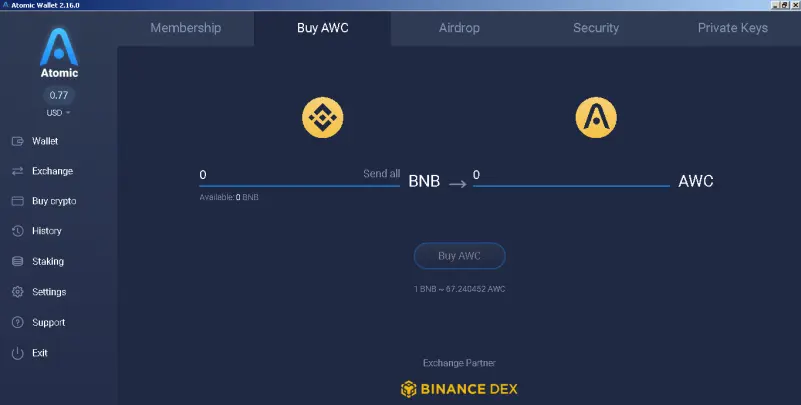 buy Atomic wallet coin