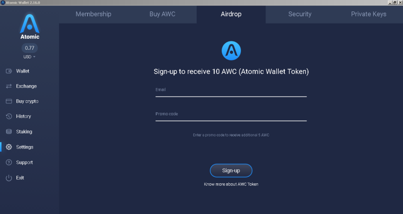 airdrop atomic wallet