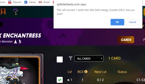 300 DEC for 1 Card!
