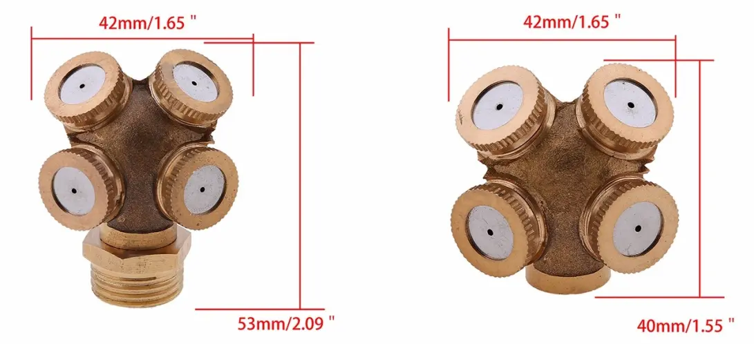 Multi-Mist 4 hole Adjustable Garden Hose Nozzle