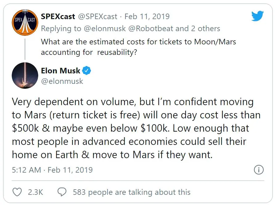 Elon Musk Tweet