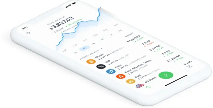 Uphold app open in a mobile device