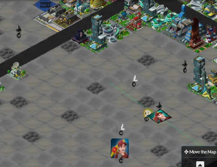 Shows the World section of this game