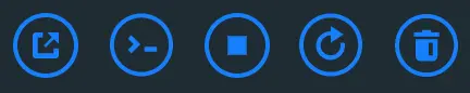 Docker Desktop toolbar buttons
